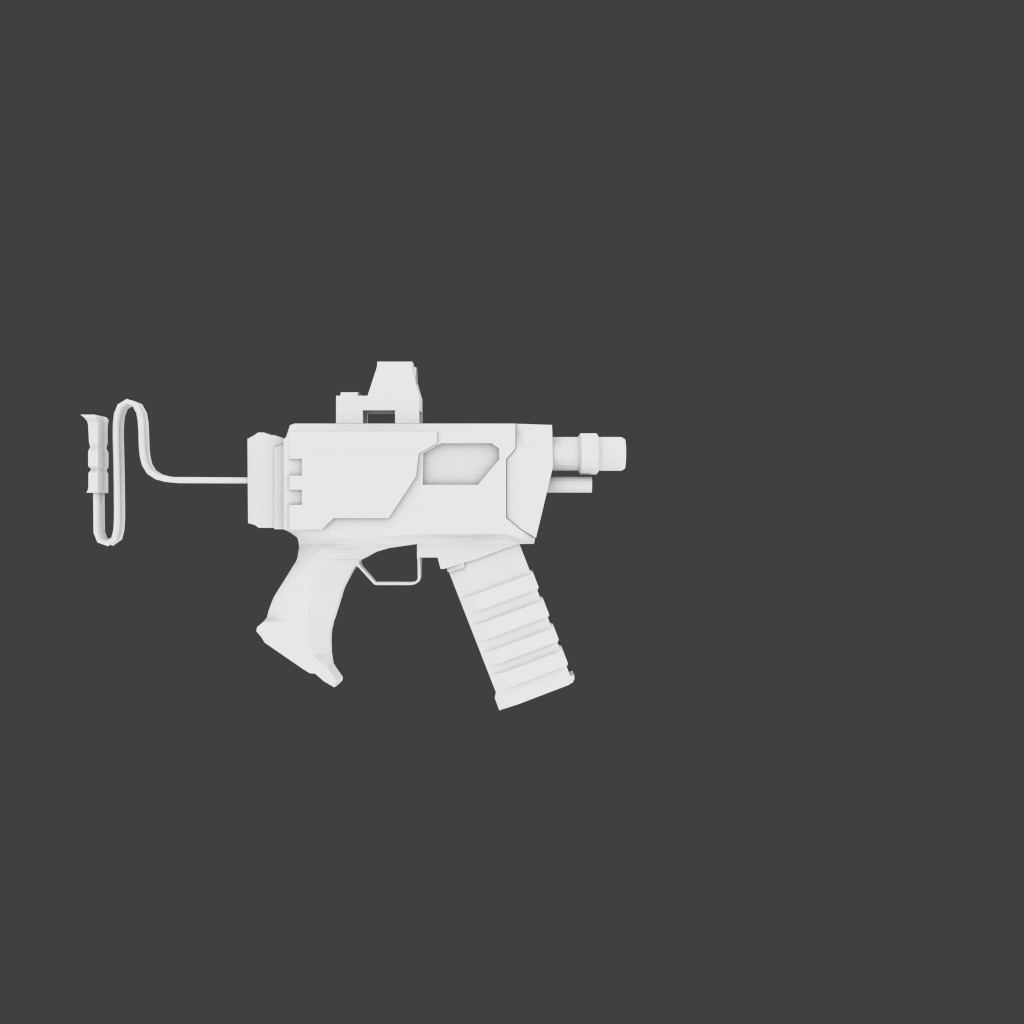Sci-fi Untextured Weapon Kit (With multiple attachments)  preview image 2